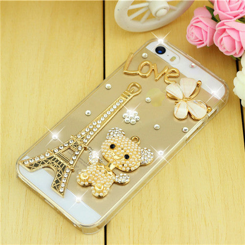 Rhinestone Case Cover For Apple Iphone 5 5S 4 4S se Iphone 6 6S Plus 7 7Plus ,Crystal Diamond Hard Back Mobile phone Case Cover