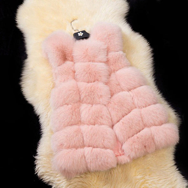 MCCKLE Coat Women Faux Fox Fur Vest Brand Shitsuke Fuorrure Femme Fur Vests Fashion Luxury Peel Women's Jacket Gilet Veste