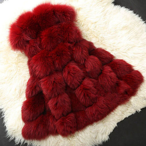 MCCKLE Coat Women Faux Fox Fur Vest Brand Shitsuke Fuorrure Femme Fur Vests Fashion Luxury Peel Women's Jacket Gilet Veste