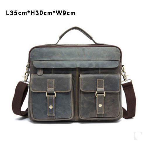 WESTAL Crazy Horse Genuine Leather Men Bag Casual Handbags Men Crossbody Bags Men's Travel Bag Tote Laptop Briefcases men bags