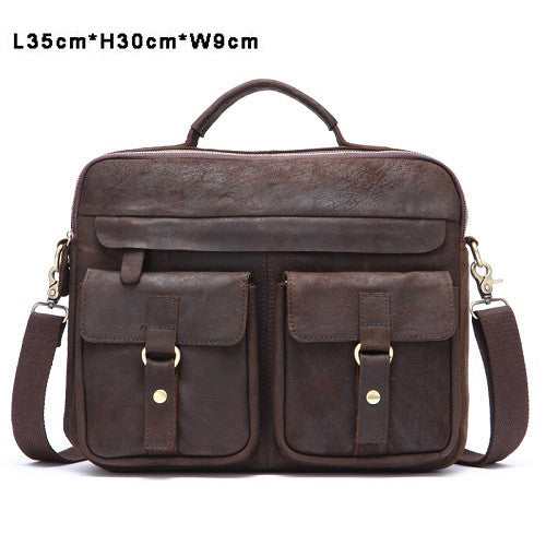 WESTAL Crazy Horse Genuine Leather Men Bag Casual Handbags Men Crossbody Bags Men's Travel Bag Tote Laptop Briefcases men bags