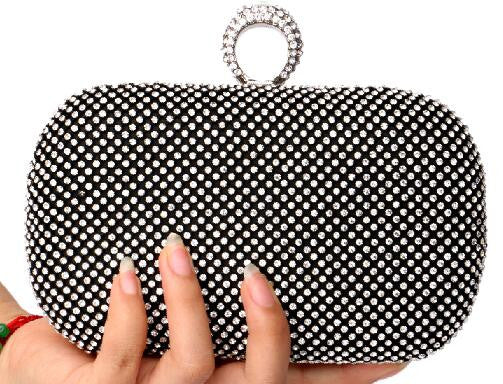 Evening Clutch Bags Diamond-Studded Evening Bag With Chain Shoulder Bag Women's Handbags Silver/Gold/Black Wallets Evening Bag