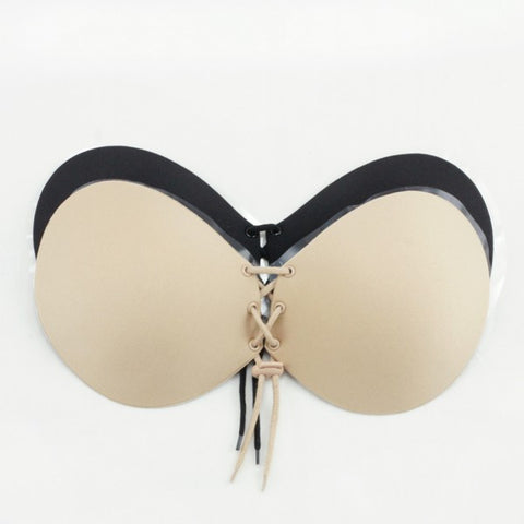 Women Self Adhesive Strapless Bandage Stick Gel Silicone Push Up Invisible Bra H34