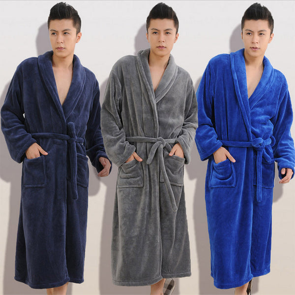 2017 Winter Autumn  thick  flannel men's women's  Bath Robes  gentlemen's homewear male sleepwear lounges pajamas pyjamas